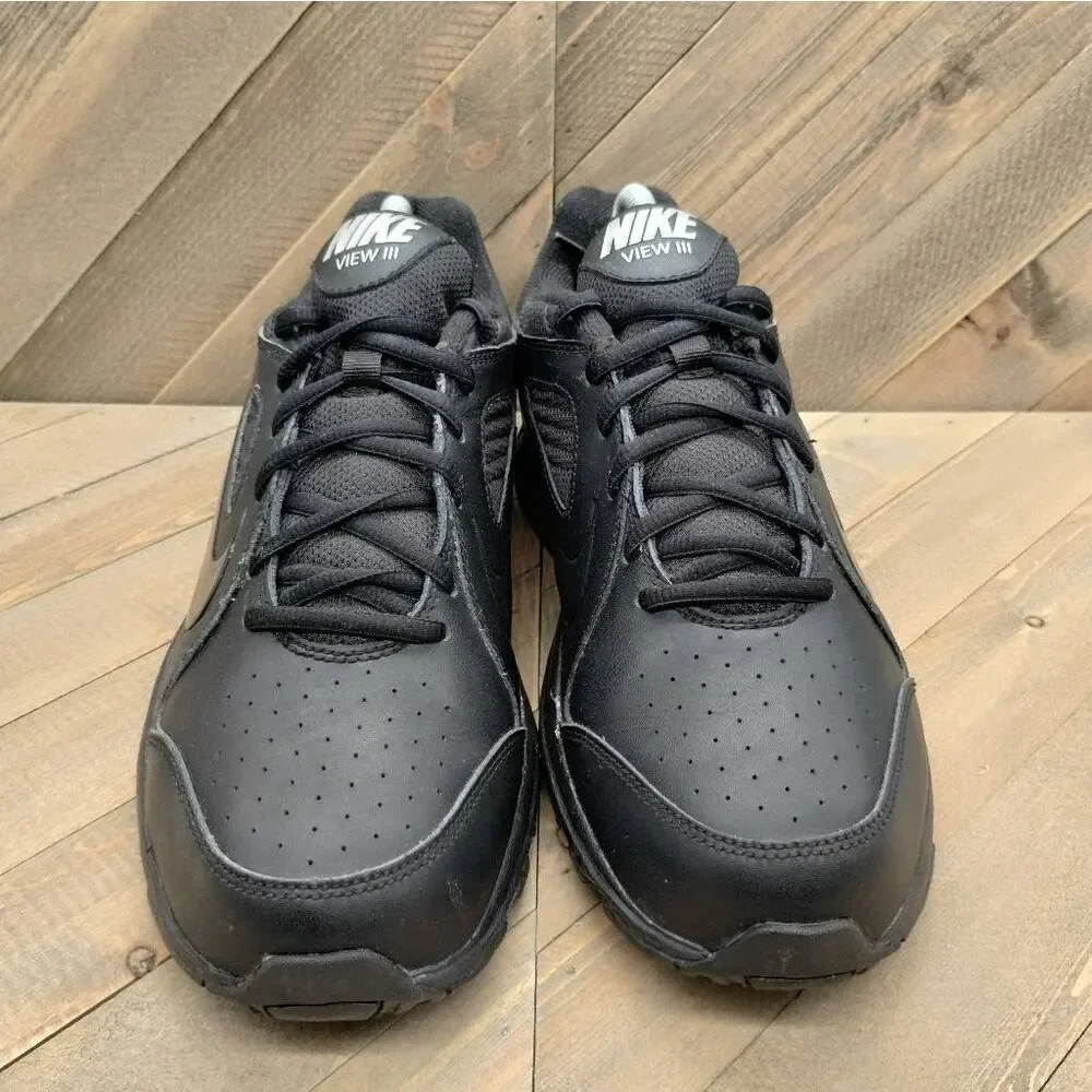 Nike View 3 Walking Shoes Womens Size 10 Triple Black Athletic Sneakers Walking_5